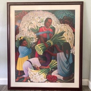 2 Custom Framed Diego Rivera Prints. Large.28.5x30